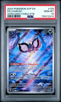 2024 POKEMON SVP EN-SV BLACK STAR PROMO #129 PECHARUNT PSA 10 - Image 1