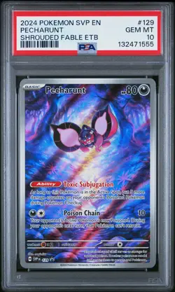 2024 POKEMON SVP EN-SV BLACK STAR PROMO #129 PECHARUNT PSA 10 - Image 1