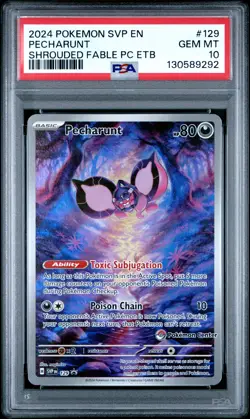 2024 POKEMON SVP EN-SV BLACK STAR PROMO #129 PECHARUNT PSA 10 - Image 1