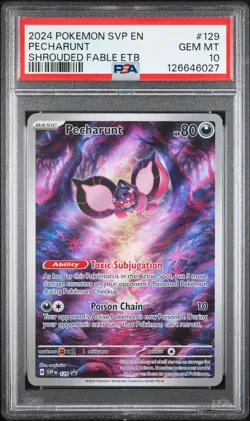 2024 POKEMON SVP EN-SV BLACK STAR PROMO #129 PECHARUNT PSA 10 - Image 1