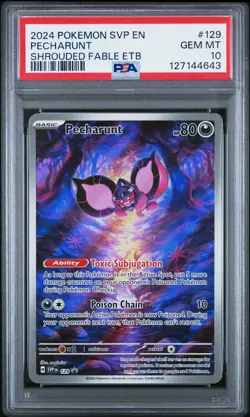 2024 POKEMON SVP EN-SV BLACK STAR PROMO #129 PECHARUNT PSA 10 - Image 1