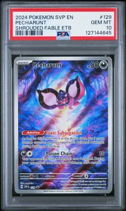 2024 POKEMON SVP EN-SV BLACK STAR PROMO #129 PECHARUNT PSA 10 - Image 1