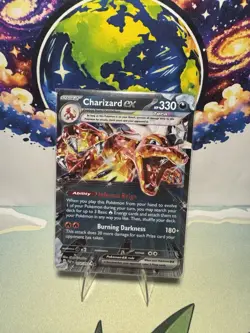 Pokemon TCG Charizard EX Obsidian Flames Holo Ultra Rare Card 054/091 - Image 1