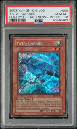 YUGIOH PSA 10 2003 Yata Garasu LOD-000 Secret Rare 1st Edition *6463 - Image 1