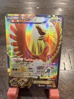 Pokemon TCG Ho-Oh EX Full Art Ultra Holo Rare Card 121/122 XY Breakpoint - Image 1