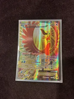 Pokemon TCG Ho-Oh EX Full Art Ultra Holo Rare Card 121/122 XY Breakpoint - Image 1