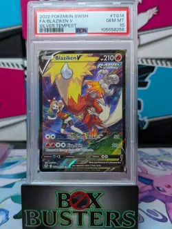 2022 Pokemon TCG Silver Tempest: PSA 10 Gem Mint Blaziken V TG14/TG30 - Image 1