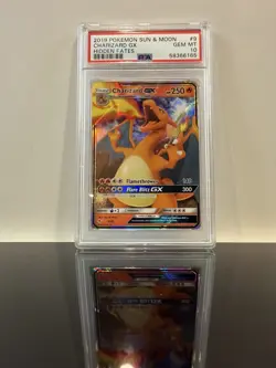 Pokemon Card Charizard GX 9/68 Ultra Rare Hidden Fates PSA 10 GEM MINT Slab - Image 1