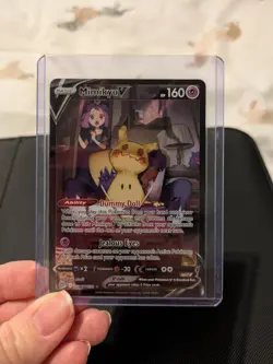 Pokemon Cards Mimikyu V TG16/TG30 Brilliant Stars Trainer Gallery Holo Rare V NM - Image 1