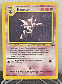 Haunter Holo 6/62 Fossil Pokemon Card LP+ Vintage 1999 WOTC Holographic - Image 1