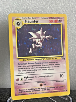 Haunter Holo 6/62 Fossil Pokemon Card LP+ Vintage 1999 WOTC Holographic - Image 2