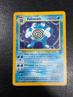Pokemon WOTC 2000 Base Set 2 Poliwrath Rare Holo Vintage Pokemon Card - Image 1