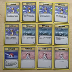 Lot of 12 Vintage 2000 Pokemon TCG Base Set 2 Trainers 118 119 120 121 - Image 1