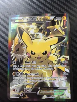 Pokemon TCG: Pikachu EX XY124 Full Art Holo XY Black Star Promo LP - Image 1