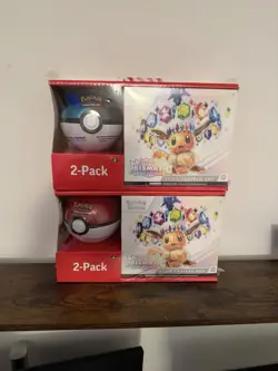 2 Pokemon Prismatic Evolutions ETB Elite Trainer Box Pokeball Sams Club Bundle - Image 1
