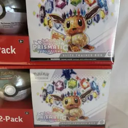2 Pokemon Prismatic Evolutions ETB Elite Trainer Box & PokeBall Sams Club Bundle - Image 4