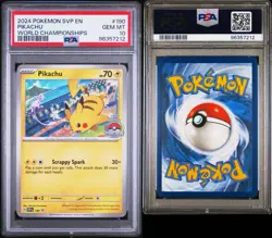 Pokemon Pikachu 2024 World Championships Promo SVP EN 190 PSA 10 Gem Mint - Image 3