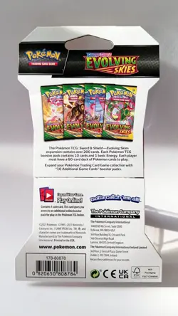 Pokemon TCG: Sword & Shield - Evolving Skies Sleeved Booster Pack 820650808784 - Image 2