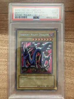 PSA 9 YU-GI-Oh! Mrl-Magic Ruler 103 Serpent Night Dragon 1st Edition - Image 1