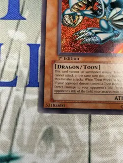 Yu-Gi-Oh! - Blue-Eyes Toon Dragon Magic Ruler MRL-000 1st Edition Secret Rare - Image 5