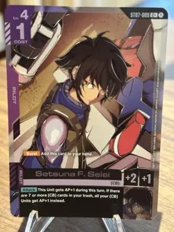 Setsuna F. Seiei (C+) - Celestial Drive (ST07-009) Gundam Card Game - Image 1