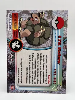 2000 Pokemon Card Topps Chrome Golem #76 NM - Image 5