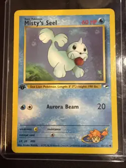 Misty's Seel 1st Edition 091/132 Gym Challenge Common English Pokemon Card - Image 1