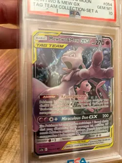 TCG POKEMON MEWTWO & MEW GX #054 SUN & MOON IDN PSA 10 RARE - Image 3