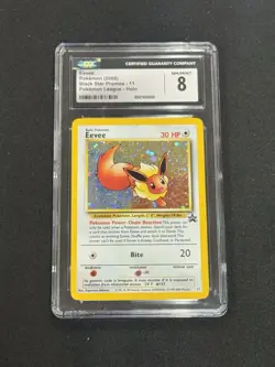 Eevee Pokemon (2000) Black Star Promo- 11 Holo Pokemon league CGC 8 NM/MINT - Image 1