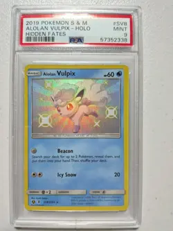 2019 Pokemon Sun & Moon Alolan Vulpix Holo SV8/SV94 Hidden Fates PSA 9 - Image 1