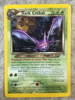 Dark Crobat 2/105 Neo Destiny Pokemon TCG Holo Moderate Play MP - Image 1