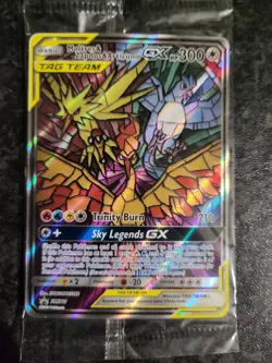 Pokemon Moltres Zapdos & Articuno GX SM210 | Stained Glass Promo | Sealed - Image 1