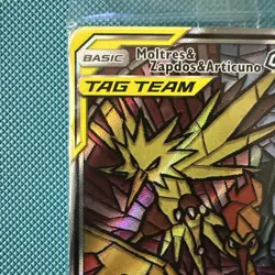 Pokemon Moltres Zapdos & Articuno GX SM210 | Stained Glass Promo | Sealed - Image 3