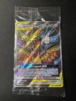 Pokemon Moltres Zapdos Articuno GX Sm210 Hidden Fates Sealed Promo Stained Glass - Image 1