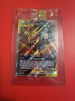 Moltres Zapdos Articuno GX Stained Glass Sealed Promo Pokemon Hidden Fates SM210 - Image 1