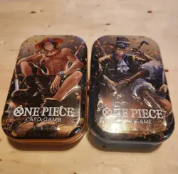 One Piece Card Mini-Tin Pack Set Vol.2 New Sealed.Includes Ace and Sabo Tins - Image 1