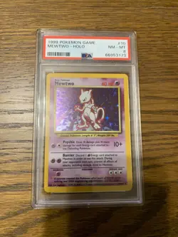 1999 Pokemon Base Set Holo Mewtwo #10/102 PSA 8 NM-MT - Image 1