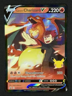 Pokemon TCG Celebrations SWSH133 Lance's Charizard V - Promo 25th Anniversary - Image 1