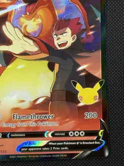 Pokemon TCG Celebrations SWSH133 Lance's Charizard V - Promo 25th Anniversary - Image 5