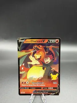 Pokemon TCG Lance's Charizard V SWSH133 Promo Celebrations 25th Anniversary - Image 1