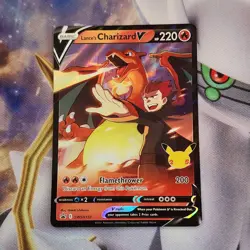 Pokemon Celebrations 25th Anniversary Lance's Charizard V SWSH133 Promo Card - Image 1