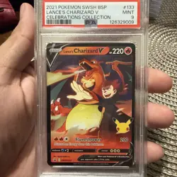 CGC 9 Lance's Charizard V SWSH133 Pokemon Celebrations 25th Anniversary Promo - Image 1