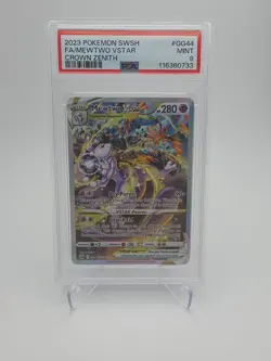 2023 Pokemon SWSH Crown Zenith Mewtwo VSTAR Galarian Gallery #GG44/GG70 PSA 9 - Image 1