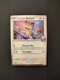 Pokemon TCG Team Rocket's Meowth Destined Rivals 149/182 Cosmos Holo Promo - NM+ - Image 1