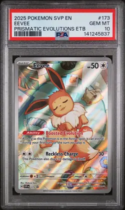 Pokemon Eevee TCG 173 Holo Promo Prismatic Evolutions PSA 10 - Image 1