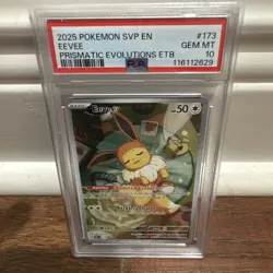 Pokemon TCG Eevee Prismatic Evolutions Black Star Promo Holo PSA 10 - Image 2