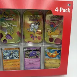 Pokemon 151 4 Mini Tins + 4 Promo Cards Bundle Pack #2 Pokemon Sams Club NEW - Image 3