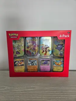 Pokemon 151 (4 Mini Tins + 4 Promo Cards Bundle Pack) Pokemon Sams Club - NEW - Image 1