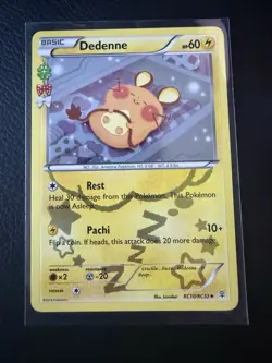 Pokemon TCG Dedenne RC10/RC32 Generations Radiant Collection Holo Card - Image 1