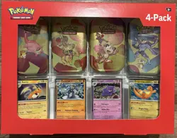 Pokemon 151 (4 Mini Tins + 4 Promo Cards Bundle Pack) Pokemon Sams Club - NEW - Image 1